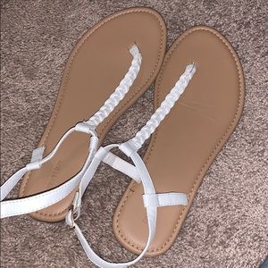 White sandals